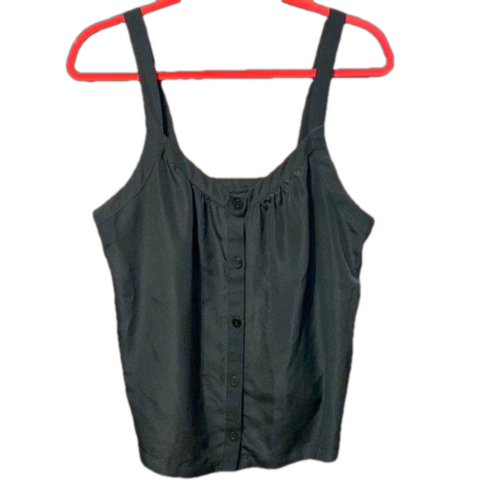 Divided Chic Black Lightweight Dressy Tank Top Size 12